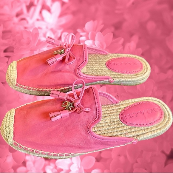 NWOT Coach 'Cassidy' Leather Slip-On Espadrille Mules in "Pink Ruby" Size 5 - Picture 7 of 15
